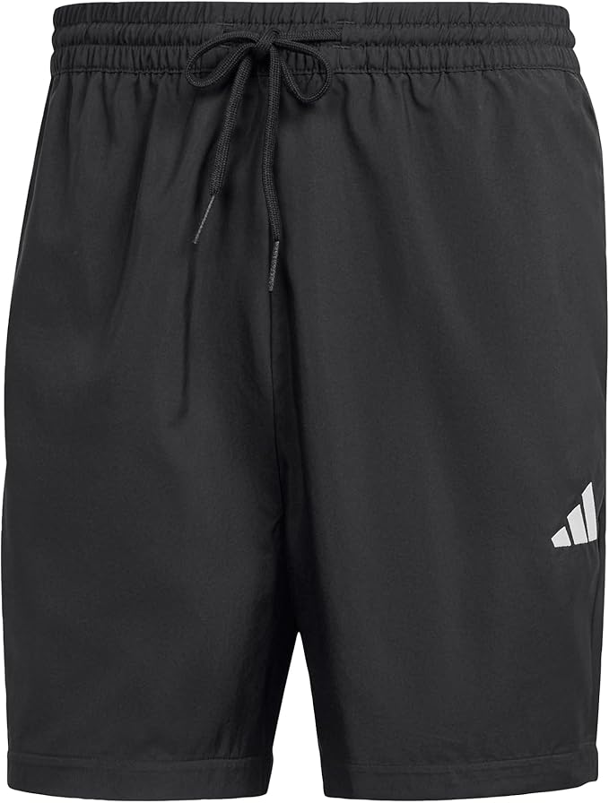 adidas Uomo Essentials Small Logo Chelsea Shorts, Black/White