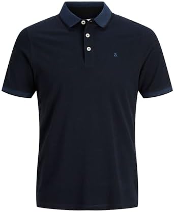 JACK & JONES Jjepaulos Polo Ss Noos Maglietta, Navy