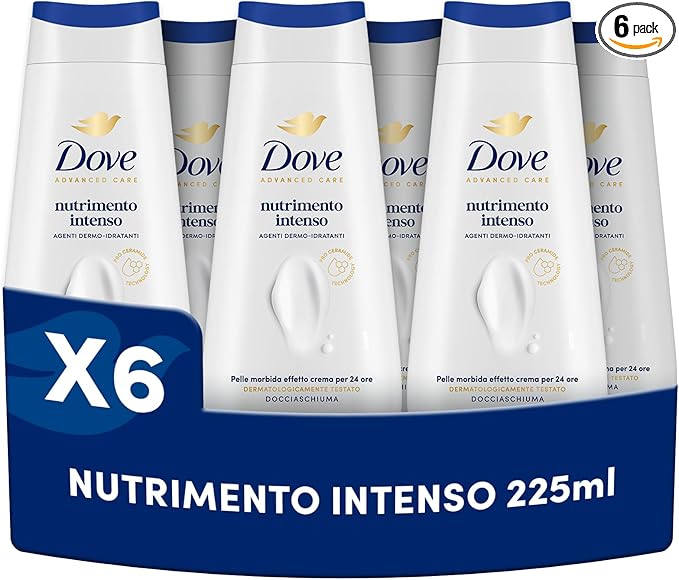 Dove Bagnoschiuma Nutriente 6 x 225ml