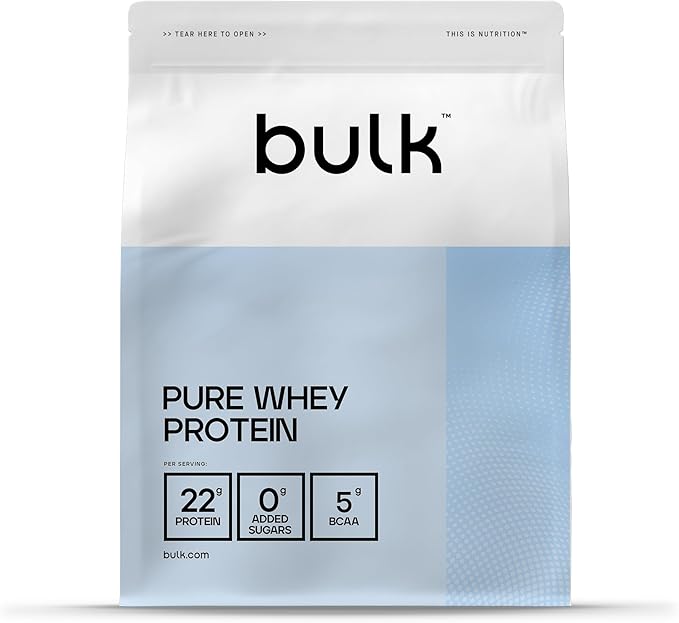 Bulk Pure Whey Protein Powder | Chocolate | 22g Protein and 5g BCAAs per Scoop | Whey Concentrate Shake | Low Sugar | Supports Muscle Growth and Repair | Smooth Mixing | Vegetarian | 500g