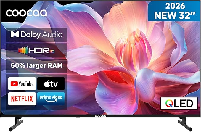 coocaa 32 Smart TV QLED HD HDR10 Dolby Audio