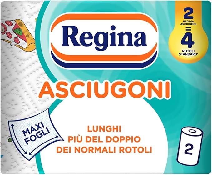 Regina Asciugoni Carta Cucina 2 Rotoli Maxi 2 Veli