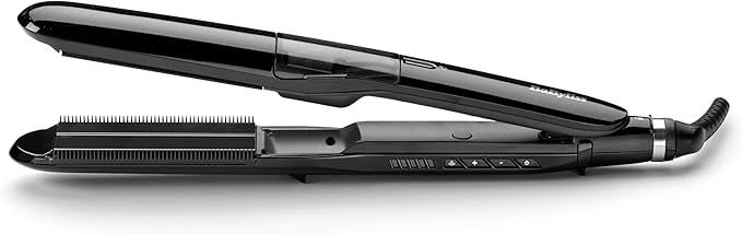 BaByliss Piastra Capelli funzione vapore Steam Straight, Titanium Ceramic