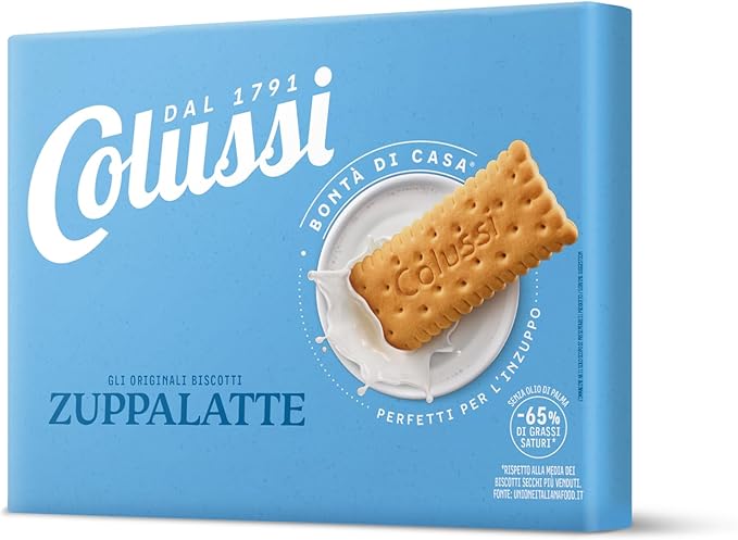 Colussi biscotti secchi Zuppalatte – Farina di grano tenero 100% italiana - Latte fresco e olio di girasole italiani - Gusto delicato - Buoni da inzuppare – Confezione da 500 g