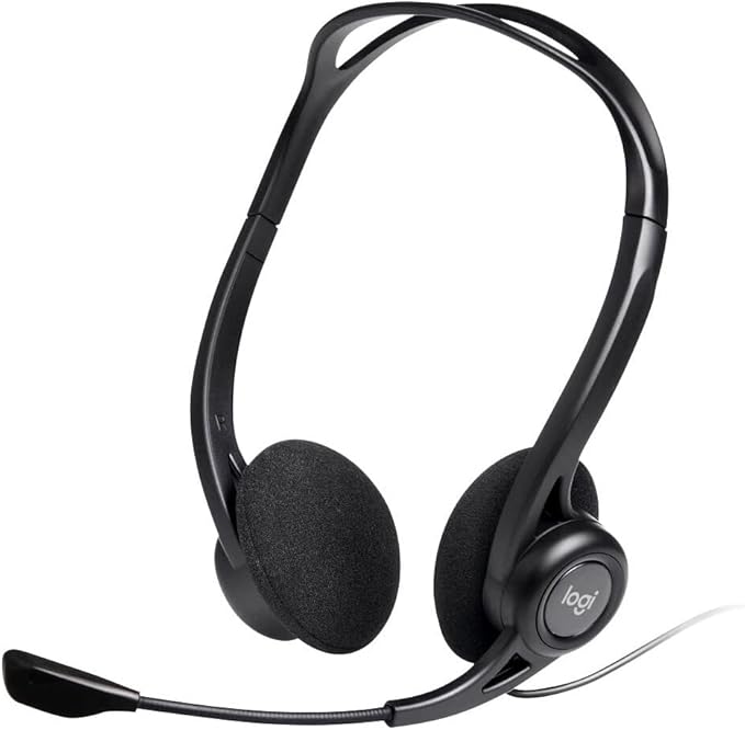 Logitech PC960 Cuffie Cablate per Computer, Cuffie Stereo con Microfono