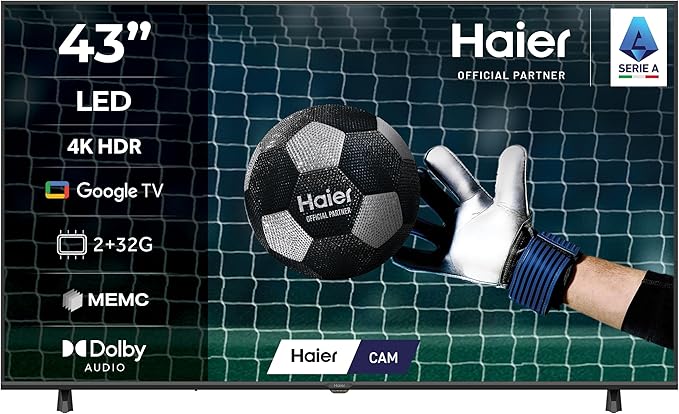 Haier Smart TV 4K UHD 43 HDR Google TV