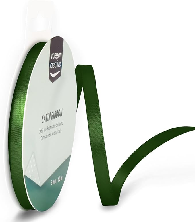 Vaessen Creative Nastro Satin, Verde Scuro