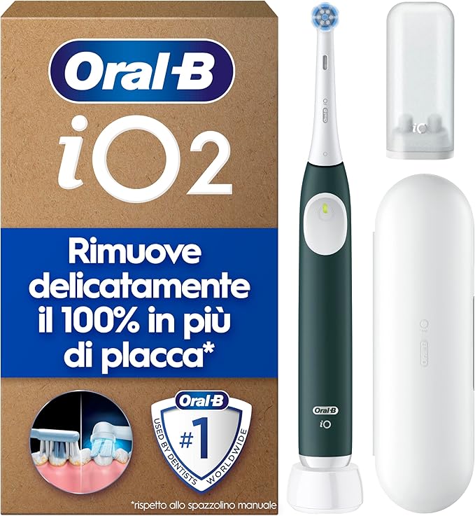 Oral-B Spazzolino Elettrico iO 2 Verde, 1 Testina