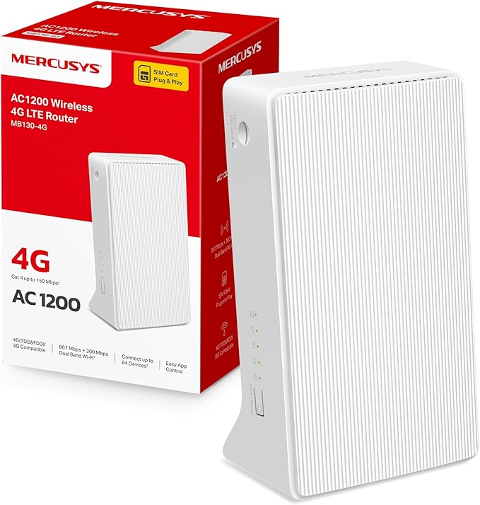 Mercusys TP-Link Router 4G LTE Wireless Dual-Band AC1200