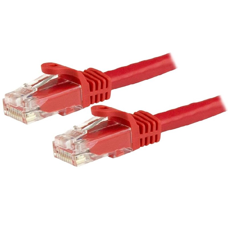 StarTech.com Cavo di rete CAT 6, Cavo Patch Ethernet RJ45 UTP rosso da 1m antigroviglio