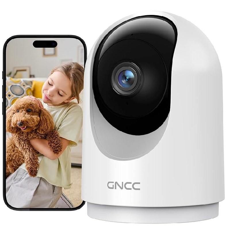GNCC Telecamera WiFi Interno 2K con notifica Immediata e Rilevamento del Movimento