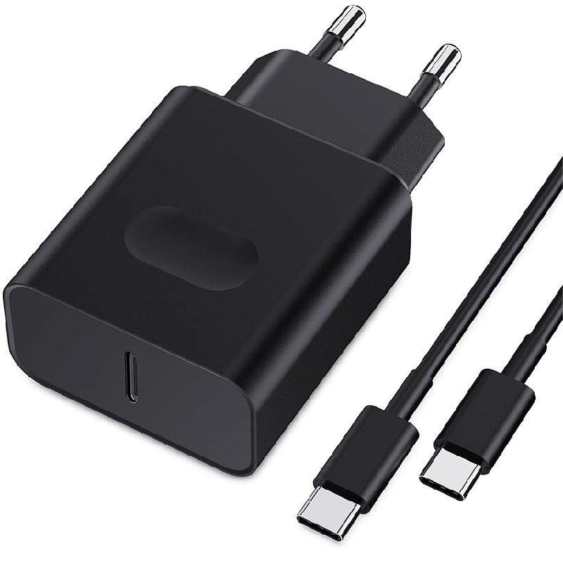 45W USB C Caricatore Caricabatterie per Samsung Galaxy S25 S24 S23 S23+ /S23 Ultra/S22/S21/S20/Note20/A73/A53/S10 con 2M Cavo
