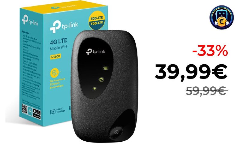 TP-Link M7000 Saponetta WiFi 4G LTE Portatile 150Mbps
